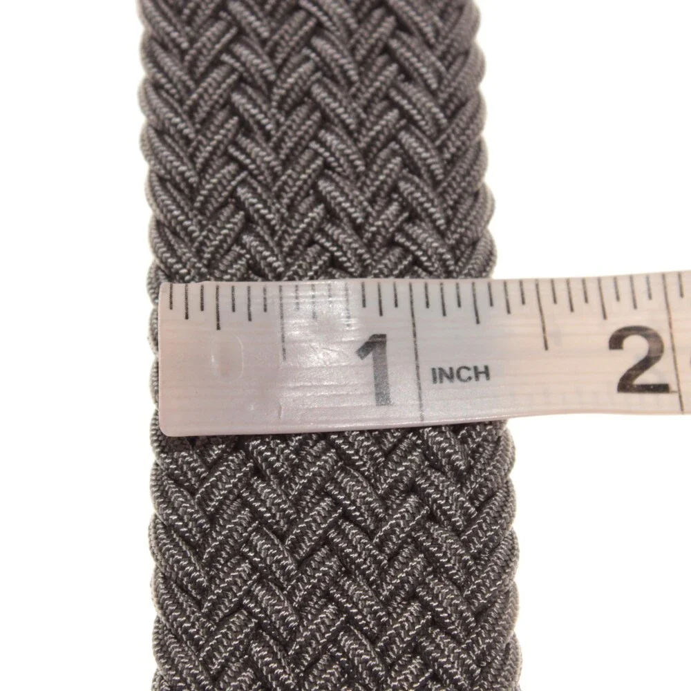 Magnanni NWT Braided Belt Size XL (US 44+) in Gray Knit / Leather Made in Spain